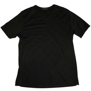 Robert Barakett Georgia T-Shirt Men's XL 100% Pima Cotton V-Neck Black